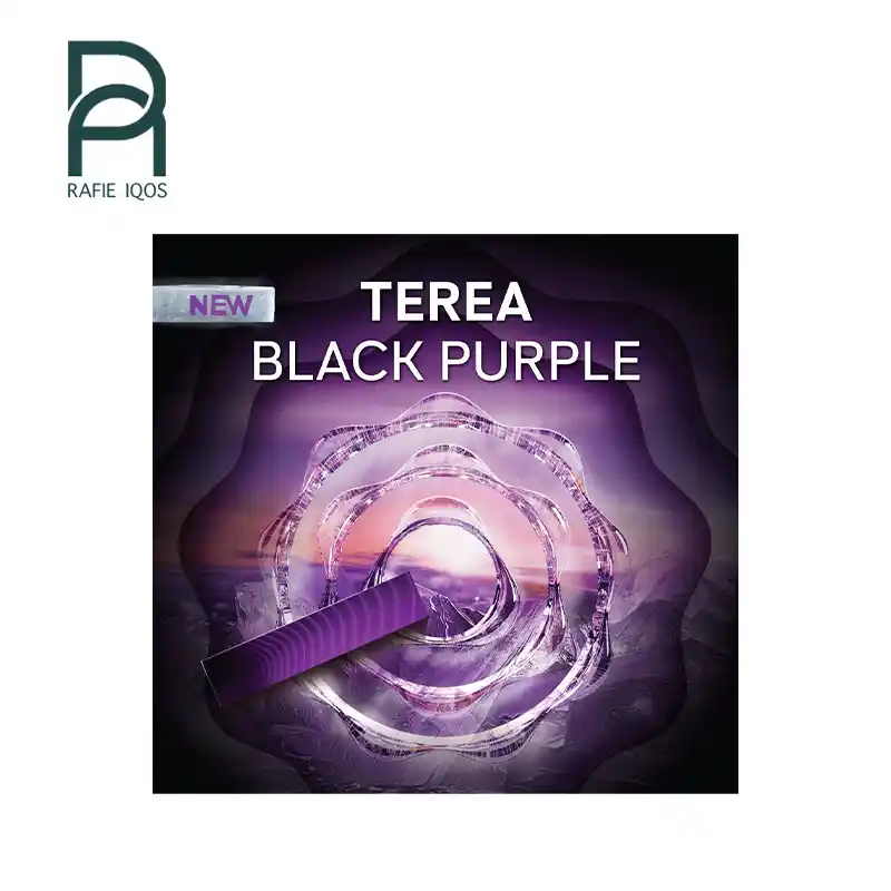 TEREA Black Purple یکی از طعم‌های منحصربه‌فرد سری اندونزیایی تریا است که با ترکیبی از تنباکوی غلیظ و رایحه‌ای میوه‌ای تیره (نزدیک به توت سیاه یا انگور تیره) طراحی شده.